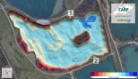 Etang mesange Dieptekaart Web